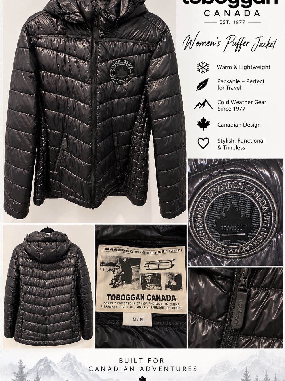 Toboggan Canada Women’s Puffer Jacket – Size M